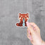 "Berry" the Red Panda Drinking Ramune Waterproof Vinyl Sticker
