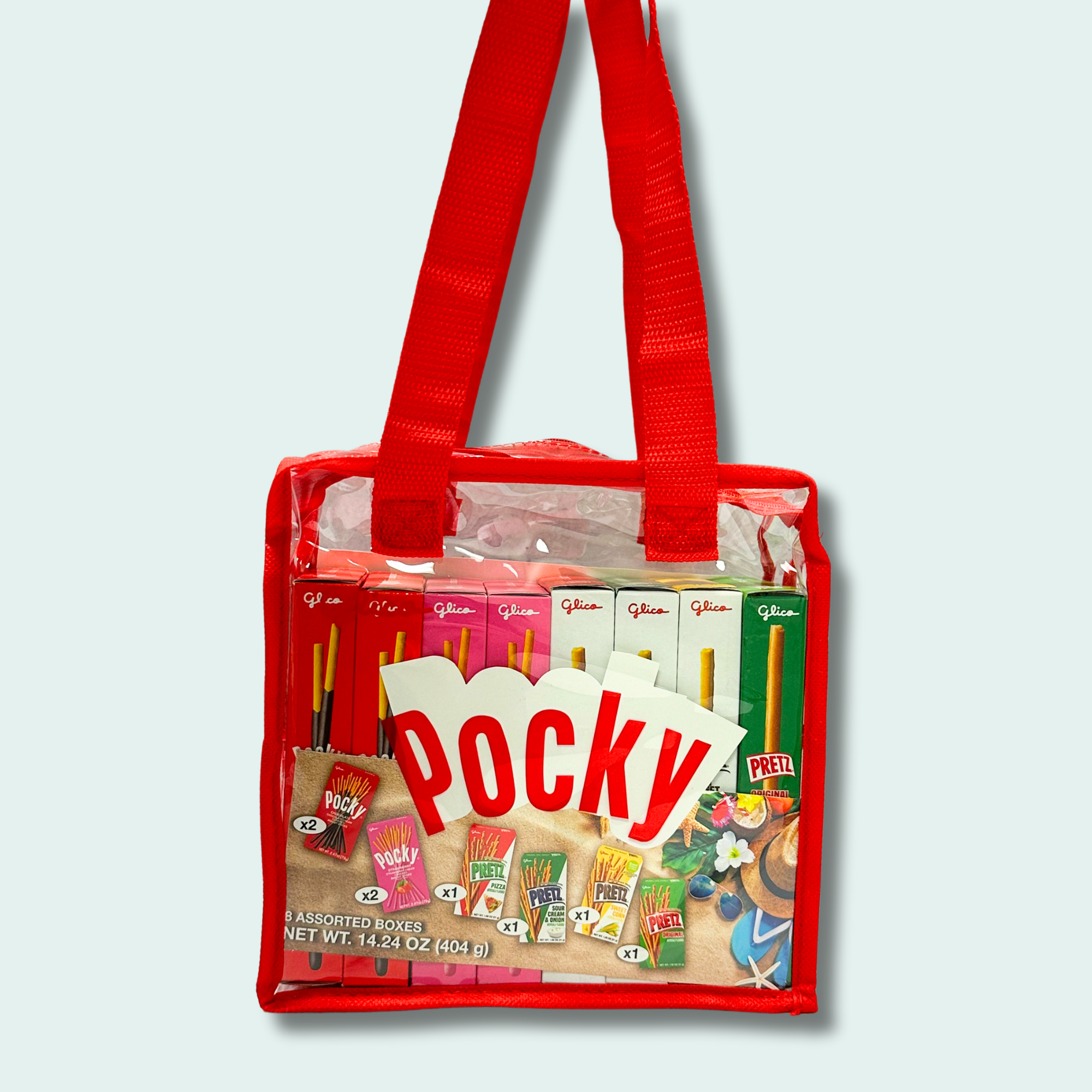 Pocky Gift Box - 8 Boxes - Comes With Clear Plastic Pocky Bag