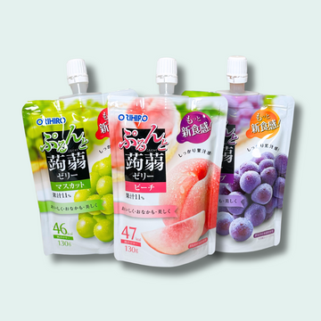 Japanese Konjac Jelly 3-Pack (Muscat, Grape, Peach)