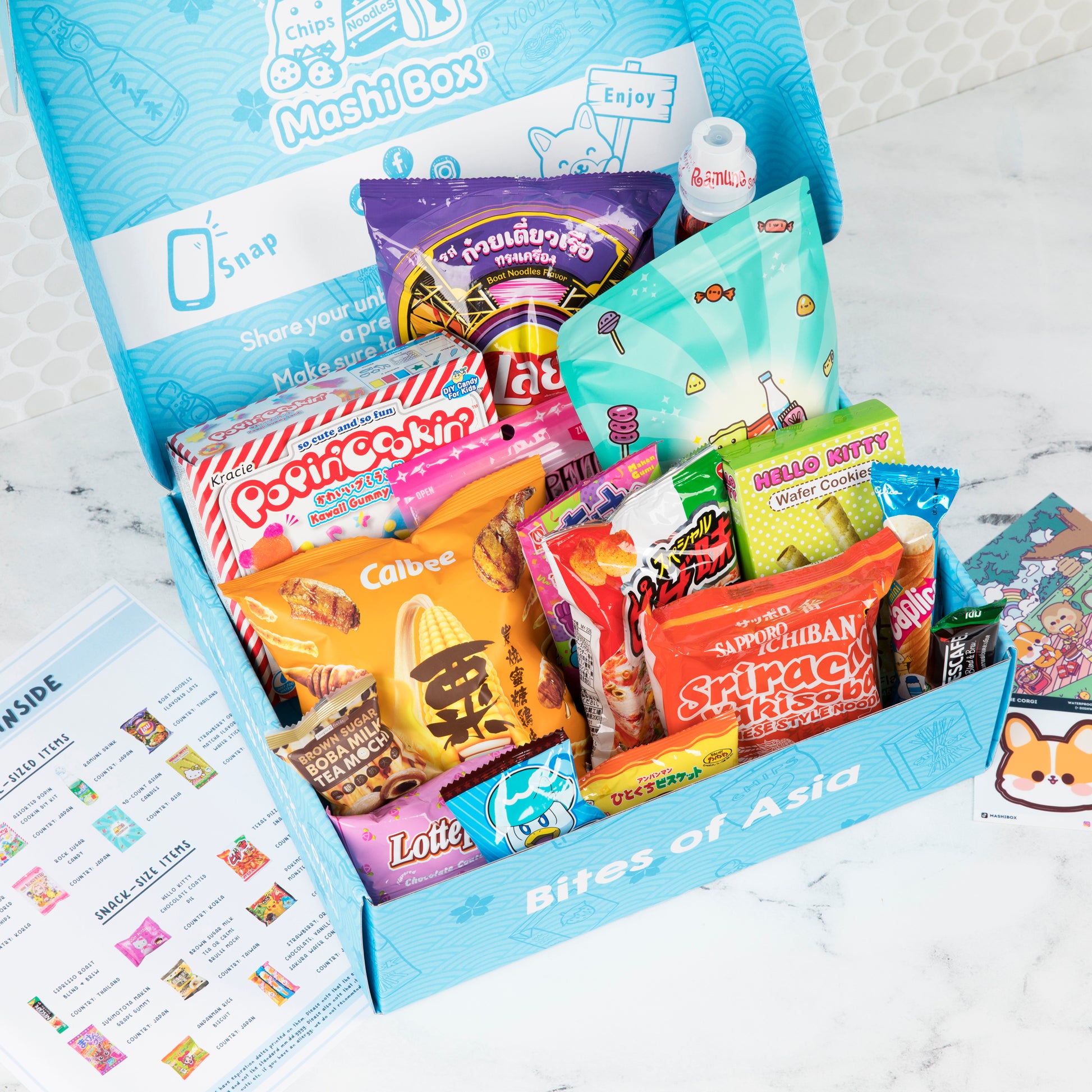 Mashi Box Asian Mystery Mini Snack Box - 18 Items - Includes 1 Full Sized  Item with Snack Variety from Japan, Korea, China, Vietnam, Indonesia, etc