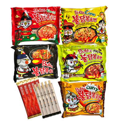 Samyang Korean Buldak Spicy Chicken Noodle Mystery Variety Pack
