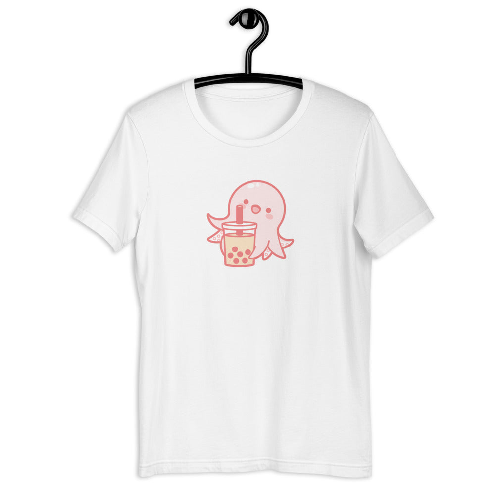 Kawaii Boba Octopus Short-Sleeve Unisex T-Shirt